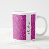 Roze Glitter, Glitter Achtergrond, Jouw naam Grote Koffiekop (Rechts)