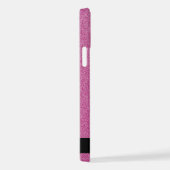 Roze Glitter, Glitter Achtergrond, Jouw naam iPhone Hoesje (Rechterkant)