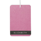 Roze Glitter, Glitter Achtergrond, Jouw naam Luchtverfrisser (Voorkant)