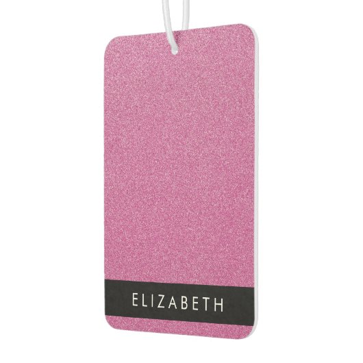 Roze Glitter, Glitter Achtergrond, Jouw naam Luchtverfrisser (Links)