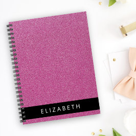 Roze Glitter, Glitter Achtergrond, Jouw naam Notitieboek
