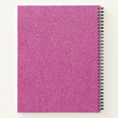 Roze Glitter, Glitter Achtergrond, Jouw naam Notitieboek (Achterkant)