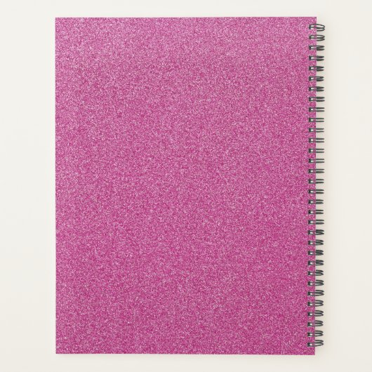 Roze Glitter, Glitter Achtergrond, Jouw naam Planner (Achterkant)