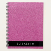 Roze Glitter, Glitter Achtergrond, Jouw naam Planner (Voorkant)