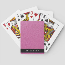 Roze Glitter, Glitter Achtergrond, Jouw naam Pokerkaarten