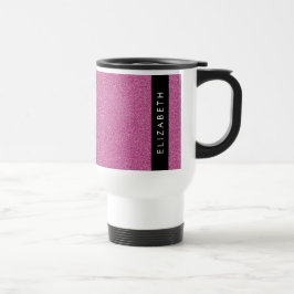 Roze Glitter, Glitter Achtergrond, Jouw naam Reisbeker