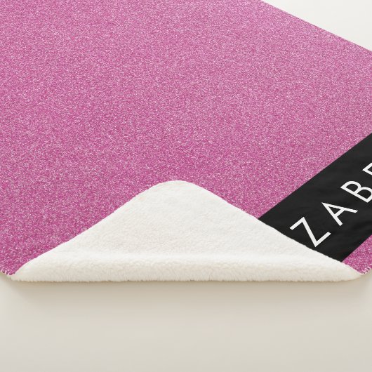 Roze Glitter, Glitter Achtergrond, Jouw naam Sherpa Deken (3/4)