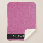 Roze Glitter, Glitter Achtergrond, Jouw naam Sherpa Deken (Voorkant)