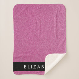 Roze Glitter, Glitter Achtergrond, Jouw naam Sherpa Deken