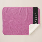Roze Glitter, Glitter Achtergrond, Jouw naam Sherpa Deken (Voorkant (horizontaal))