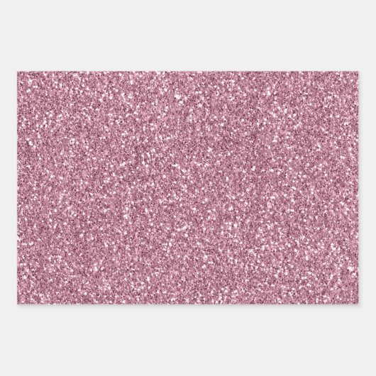 Roze Glitter Glitz sparkle Inpakpapier Vel (Voorkant 2)