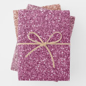 Roze Glitter Glitz sparkle Inpakpapier Vel (In situ)
