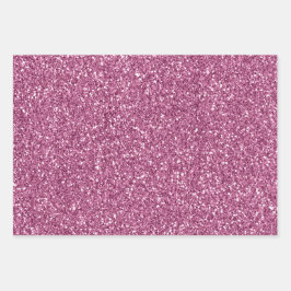 Roze Glitter Glitz sparkle Inpakpapier Vel