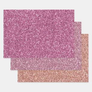 Roze Glitter Glitz sparkle Inpakpapier Vel
