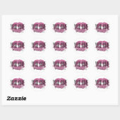 Roze Glitter Gloss Stickers (Vel)