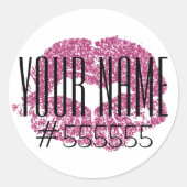 Roze Glitter Gloss Stickers (Voorkant)