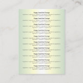 Roze Glitter Gold-geurcomponenten Visitekaartje (Achterkant)