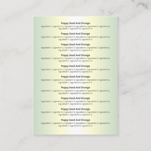 Roze Glitter Gold-geurcomponenten Visitekaartje (Achterkant)