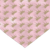 Roze Glitter Golden Crown Tafelkleed (Gekanteld)