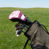 Roze Glitter | Golf | monogram met gepersonaliseer Golfheadcover (Insitu)