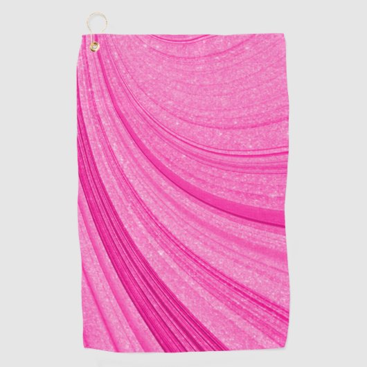 Roze glitter golfhanddoek (Voorkant)