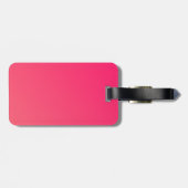 Roze Glitter Gouden Monogram Letter M  Bagagelabel (Achterkant horizontaal)