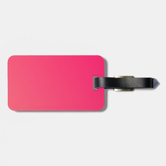 Roze Glitter Gouden Monogram Letter M  Bagagelabel (Achterkant horizontaal)