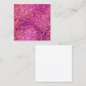 Roze Glitter Graphic Contactkaartje (Voorkant / Achterkant)