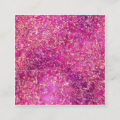 Roze Glitter Graphic Contactkaartje (Voorkant)