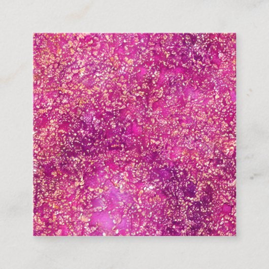 Roze Glitter Graphic Contactkaartje (Voorkant)