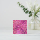 Roze Glitter Graphic Contactkaartje (Staand voorkant)