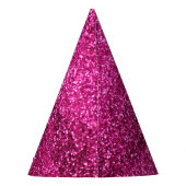 Roze Glitter Happy Birthday Feesthoedjes (Achterkant)