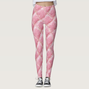 Roze Glitter Harlekijn Glam Leggings