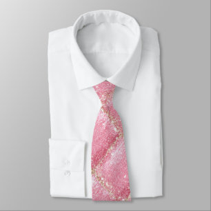 Roze Glitter Harlekijn Glam Stropdas