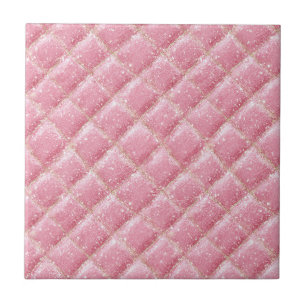Roze Glitter Harlekijn Glam Tegeltje