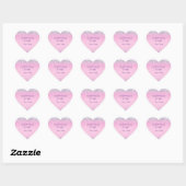 Roze Glitter Hart Een Freilichen Purim Label (Vel)
