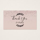 Roze glitter Hartelijk dank voor de Kaart van de k (Voorkant)