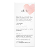 Roze Glitter Heart Esthetician Service Price Menu (Voorkant)