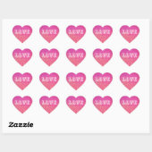 Roze Glitter Heart Shaped Love Hart Sticker (Vel)