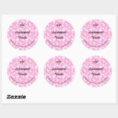 Roze Glitter Hearts Geurkaars Label (Vel)