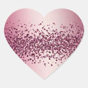 roze glitter Hearts Hart Sticker