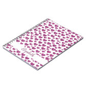 Roze Glitter Hearts Heldere Kleurrijke Custom Notitieboek (Linkerzijde)