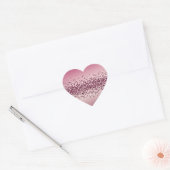  roze glitter Hearts Ombre Hart Sticker (Envelop)