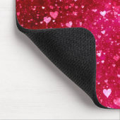 Roze glitter Hearts Patroon Muismat (Hoek)