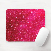 Roze glitter Hearts Patroon Muismat (Met muis)