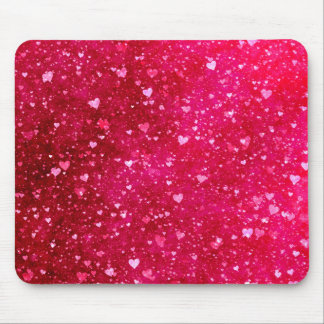Roze glitter Hearts Patroon Muismat
