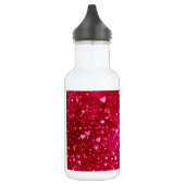 Roze glitter Hearts Patroon Waterfles (Links)