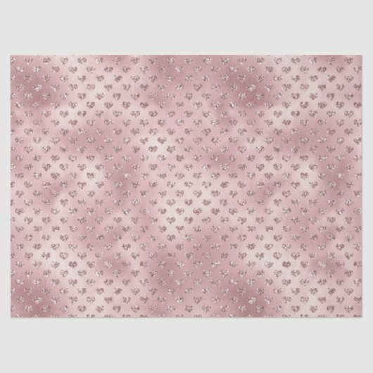 Roze glitter Hearts   Tissuepapier (Voorkant)