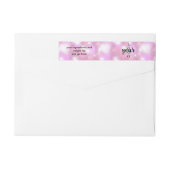 Roze Glitter Hearts Wrap Around Zeep Bar Label (Achterkant)