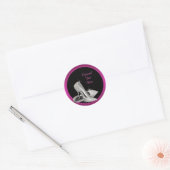 Roze Glitter Hoge Hakken Envelope Seal Sticker (Envelop)